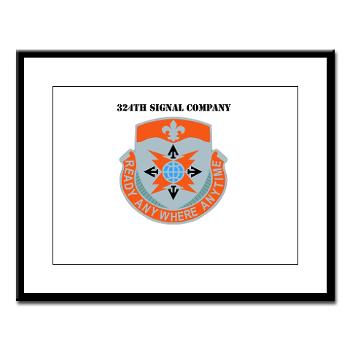 324SC - M01 - 02 - DUI - 324th Signal Company with Text - Large Framed Print