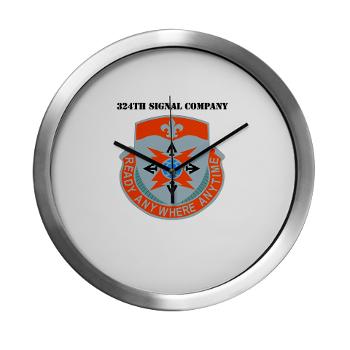 324SC - M01 - 03 - DUI - 324th Signal Company with Text - Modern Wall Clock