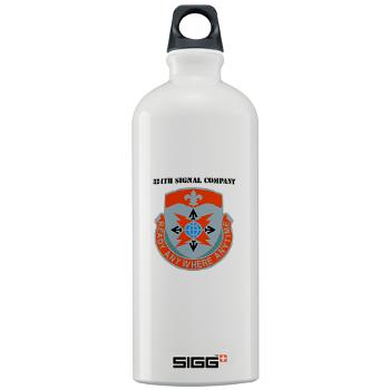 324SC - M01 - 03 - DUI - 324th Signal Company with Text - Sigg Water Bottle 1.0L