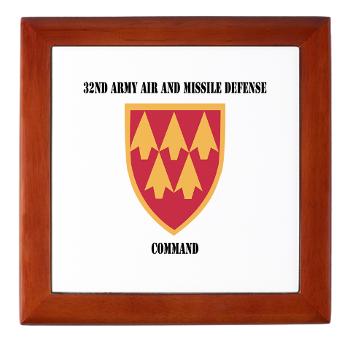32AAMDC - M01 - 03 - SSI - 32nd Army Air and Missile Defense Command with Text - Keepsake Box20.99