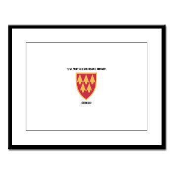 32AAMDC - M01 - 02 - SSI - 32nd Army Air and Missile Defense Command with Text - Large Framed Print
