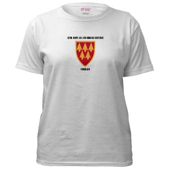 32AAMDC - A01 - 04 - SSI - 32nd Army Air and Missile Defense Command with Text - Women's T-Shirt