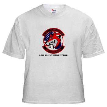 32AR - A01 - 04 - DUI - 3-2nd Aviation Regt (GSAB) with Text - White T-Shirt - Click Image to Close