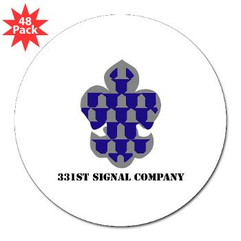 331SC - M01 - 01 - 331st Signal Company with Text - 3" Lapel Sticker (48 pk)