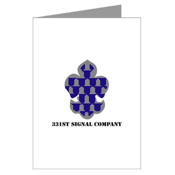 331SC - M01 - 02 - 331st Signal Company with Text - Greeting Cards (Pk of 20)