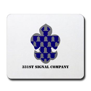 331SC - M01 - 03 - 331st Signal Company with Text - Mousepad