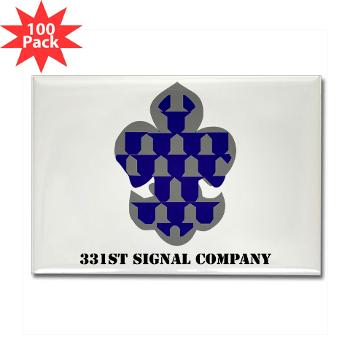 331SC - M01 - 01 - 331st Signal Company with Text - Rectangle Magnet (100 pack)