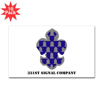 331SC - M01 - 01 - 331st Signal Company with Text - Sticker (Rectangle 10 pk)
