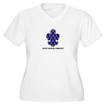 331SC - A01 - 04 - 331st Signal Company with Text - Women's V-Neck T-Shirt