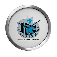 334SR - M01 - 03 - DUI - 334th Signal Company with Text - Modern Wall Clock - Click Image to Close