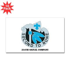 334SR - M01 - 01 - DUI - 334th Signal Company with Text - Sticker (Rectangle 10 pk) - Click Image to Close