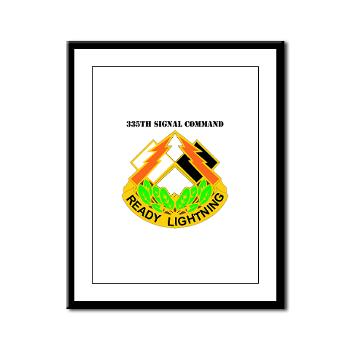 335SC - A01 - 01 - DUI -335th Signal Command with Text - Framed Panel Print