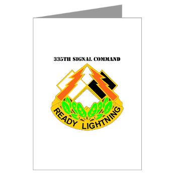335SC - A01 - 01 - DUI -335th Signal Command with Text - Greeting Cards (Pk of 20)