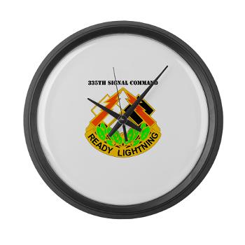 335SC - A01 - 01 - DUI -335th Signal Command with Text - Large Wall Clock