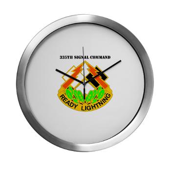 335SC - A01 - 01 - DUI -335th Signal Command with Text - Modern Wall Clock