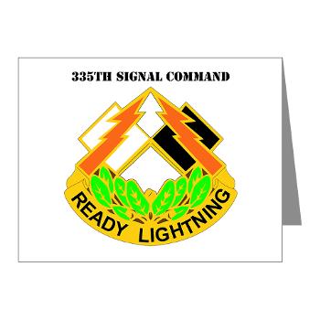 335SC - A01 - 01 - DUI -335th Signal Command with Text - Note Cards (Pk of 20)