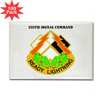 335SC - A01 - 01 - DUI -335th Signal Command with Text - Rectangle Magnet (100 pack)