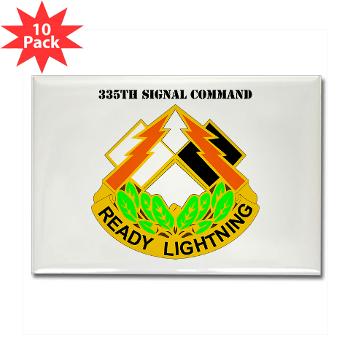 335SC - A01 - 01 - DUI -335th Signal Command with Text - Rectangle Magnet (10 pack)