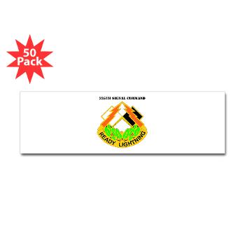 335SC - A01 - 01 - DUI -335th Signal Command with Text - Sticker (Bumper 50 pk) - Click Image to Close