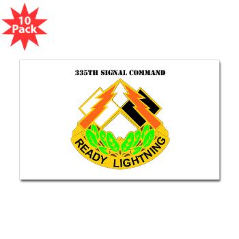 335SC - A01 - 01 - DUI -335th Signal Command with Text - Sticker (Rectangle 10 pk)