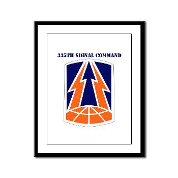 335SC - A01 - 01 - SSI -335th Signal Command with Text - Framed Panel Print