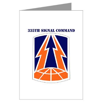 335SC - A01 - 01 - SSI -335th Signal Command with Text - Greeting Cards (Pk of 20)