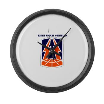 335SC - A01 - 01 - SSI -335th Signal Command with Text - Large Wall Clock