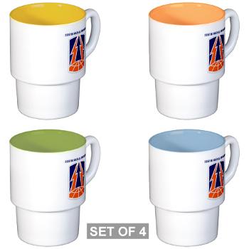 335SC - A01 - 01 - SSI -335th Signal Command with Text - Stackable Mug Set (4 mugs)