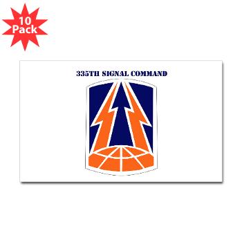 335SC - A01 - 01 - SSI -335th Signal Command with Text - Sticker (Rectangle 10 pk)