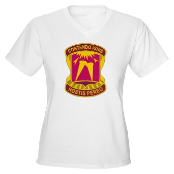 357AMDD - M01 - 04 - DUI - 357th Air & Missile Defense Detachment Women's V-Neck T-Shirt