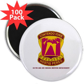 357AMDD - M01 - 01 - DUI - 357th Air & Missile Defense Detachment with Text 2.25" Magnet (100 pack)