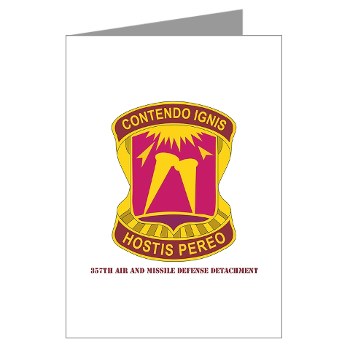 357AMDD - M01 - 02 - DUI - 357th Air & Missile Defense Detachment with Text Greeting Cards (Pk of 10)