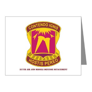357AMDD - M01 - 02 - DUI - 357th Air & Missile Defense Detachment with Text Note Cards (Pk of 20)