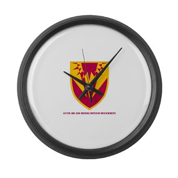 357AMDD - M01 - 03 - SSI - 357th Air & Missile Defense Detachment with Text Large Wall Clock