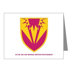 357AMDD - M01 - 02 - SSI - 357th Air & Missile Defense Detachment with Text Note Cards (Pk of 20)