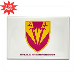357AMDD - M01 - 01 - SSI - 357th Air & Missile Defense Detachment with Text Rectangle Magnet (100 pack)