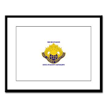 358AB - M01 - 02 - DUI - 3 - 58 Aviation Battalion with Text - Large Framed Print