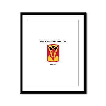 35ADAB - M01 - 02 - SSI - 35th Air Defense Artillery Brigade with Text - Framed Panel Print