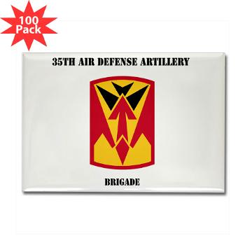35ADAB - M01 - 01 - SSI - 35th Air Defense Artillery Brigade with Text - Rectangle Magnet (100 pack)
