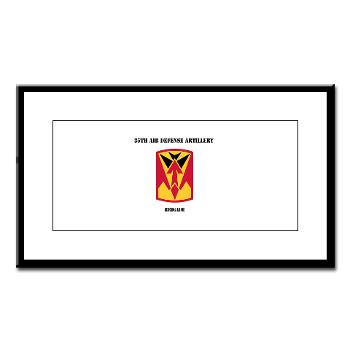 35ADAB - M01 - 02 - SSI - 35th Air Defense Artillery Brigade with Text - Small Framed Print