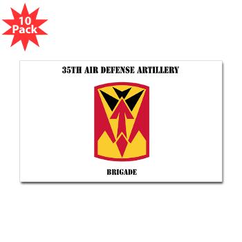 35ADAB - M01 - 01 - SSI - 35th Air Defense Artillery Brigade with Text - Sticker (Rectangle 10 pk)