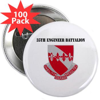 35EB - M01 - 01 - DUI - 35th Engineer Battalion with Text - 2.25" Button (100 pack)