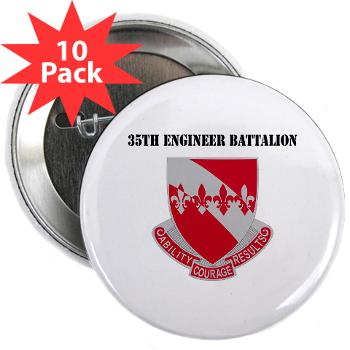 35EB - M01 - 01 - DUI - 35th Engineer Battalion with Text - 2.25" Button (10 pack)