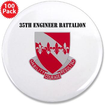 35EB - M01 - 01 - DUI - 35th Engineer Battalion with Text - 3.5" Button (100 pack)