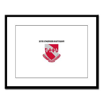 35EB - M01 - 02 - DUI - 35th Engineer Battalion with Text - Large Framed Print