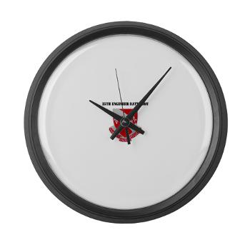 35EB - M01 - 03 - DUI - 35th Engineer Battalion with Text - Large Wall Clock