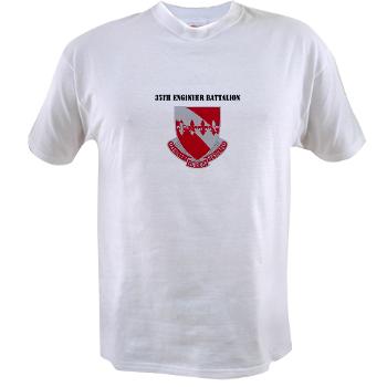 35EB - A01 - 04 - DUI - 35th Engineer Battalion with Text - Value T-shirt