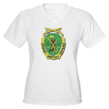 35MPD - A01 - 04 - DUI - 35th Military Police Detachment - Women's V-Neck T-Shirt