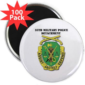 35MPD - M01 - 01 - DUI - 35th Military Police Detachment with text - 2.25" Magnet (100 pack) - Click Image to Close