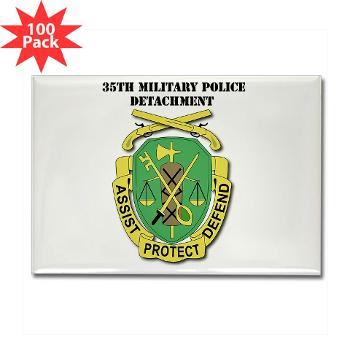 35MPD - M01 - 01 - DUI - 35th Military Police Detachment with text - Rectangle Magnet (100 pack) - Click Image to Close